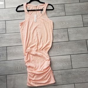 Sundry sleevesless ruched sides, salmon color.